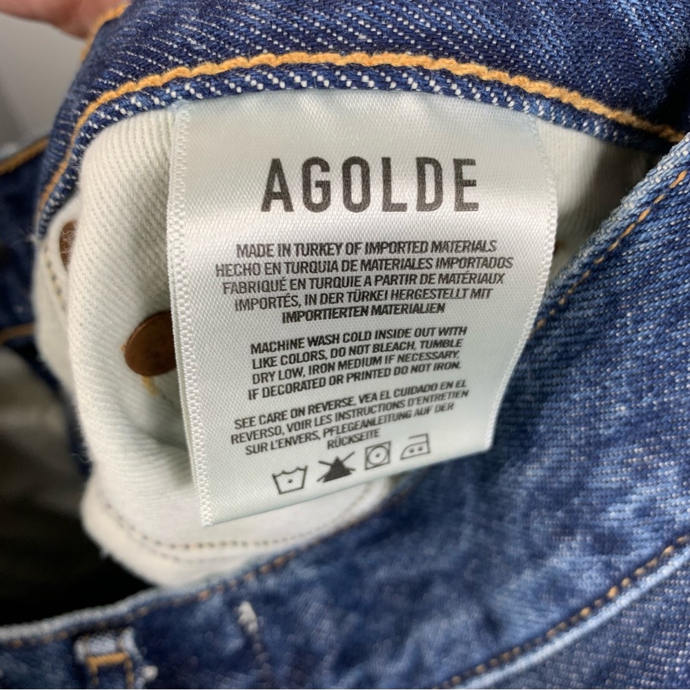 Agolde Womens Size 24 High Rise Straight Leg Jeans - Picture 4 of 4